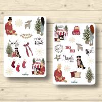 2x Sticker Sheets, Cozy Winter Girls, Aufkleber Planner Stickers, Scrapbook Stickers Bild 1