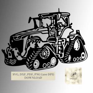 Plotterdatei Raupentraktor SVG Datei für Cricut, Traktor Bauernhof Design  Digital Download Bild 1