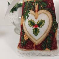 Weihnachtliches Lavendelsäckchen Herz Tanne Bild 2