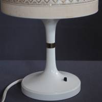 elegante weiße Tischlampe 60er Jahre Bild 4