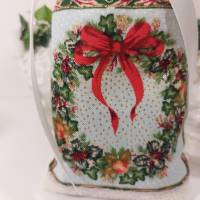 Weihnachts - Kranz Lavendelsäckchen  weiß bunt fein festlich Bild 2