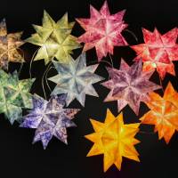 Origami Bastelset Bascetta Farbwahl 10 Sterne transparent Stern im Stern 5,0 cm x 5,0 cm Bild 1