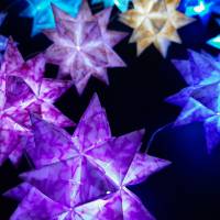 Origami Bastelset Bascetta Farbwahl 10 Sterne transparent Stern im Stern 5,0 cm x 5,0 cm Bild 6