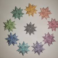 Origami Bastelset Bascetta Farbwahl 10 Sterne transparent Stern im Stern 5,0 cm x 5,0 cm Bild 8