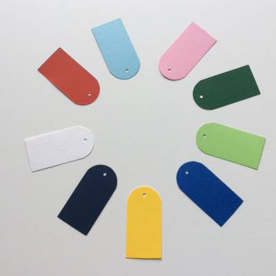 Stanzteile Etiketten, Geschenkanhänger, 10 Stück in verschiedenen Farben, Kartenaufleger, zum Kartenbasteln