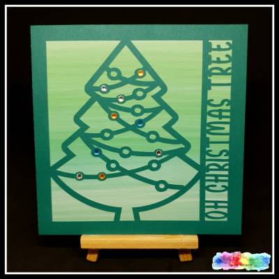 Plotterdatei Einschubkarte & Faltkarte "Oh Christmas Tree" (14 cm * 14 cm)