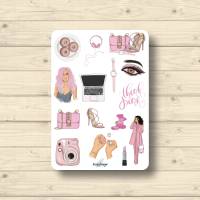 Sticker Sheet, Pink Love, Aufkleber Planner Stickers, Scrapbook Stickers Bild 1