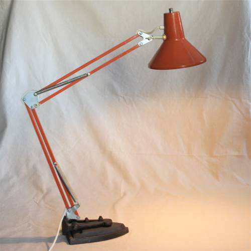 70er Tischlampe orange Upcycling