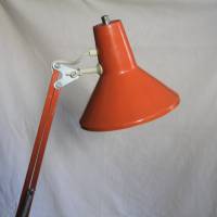 70er Tischlampe orange Upcycling Bild 2