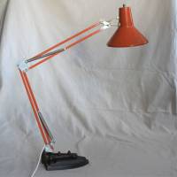 70er Tischlampe orange Upcycling Bild 4