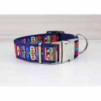 Hundehalsband mit Muster, bunt, nordisch, ethno, Hund, modern, Gurtband, Halsband Bild 1