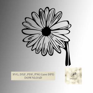 Plotterdatei Blume für Plotter | SVG Schneidedateien für Cricut Download | Silhouette Designs Plotter Geschenke Bild 1