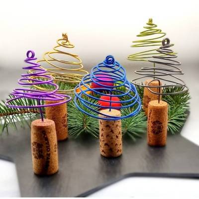 Tannenbaum Aludraht Weinkorken Sektkorken Upcycling