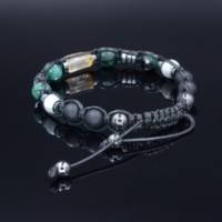 Herren Armband aus Edelsteinen Smaragd Citrin Jade Onyx und Hämatit, Geschenk für Mann, LIMITED EDITION Bild 6