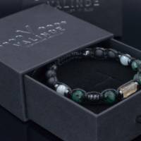 Herren Armband aus Edelsteinen Smaragd Citrin Jade Onyx und Hämatit, Geschenk für Mann, LIMITED EDITION Bild 9