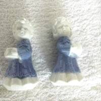 Zwei niedliche Vintage Kerzen-Engel Mädchen & Bübchen aus Porzellan aus den 80er Jahren Bild 3