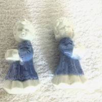 Zwei niedliche Vintage Kerzen-Engel Mädchen & Bübchen aus Porzellan aus den 80er Jahren Bild 4