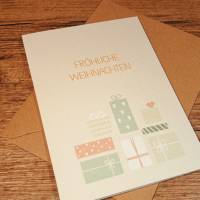 Skandinavisches Weihnachtskarten Set, Grußkarten Weihnachten minimalistisches Design, Geschenkkarten Nikolaus Bild 7