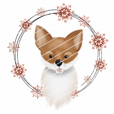 Digistamp Fuchs Kränze Kristalle Sublimation