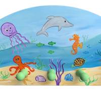 Kindergarderobe Unterwasserwelt Meerestiere Bild 1