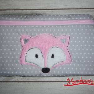 Tasche mit Fuchs, Kind, Tier, Füchse, Fox, grau-rosa, super süß ! Bild 1