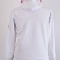 Weißes Damen Sweatshirt mit Kapuze | Rote Pilze | Bild 3