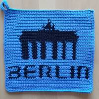 Topflappen "Berlin", gehäkelt, Baumwolle Bild 1