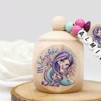 Zahndose mit Name Meerjungfrau Mädchen Milchzahndose Geschenkidee Bild 2