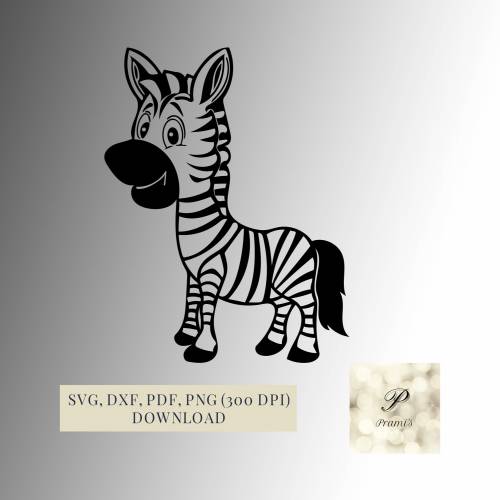 Plotterdatei Zebra Kind SVG Datei für Cricut, Zebra Design  Digital Download süßes Zebrababy Motiv