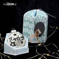 Kugel-Blüten-Box, Plotterdatei für weihnachtliche Kugelverpackung von senSEASONal, für Weihnachtskugeln mit 6cm und 8cm Bild 5