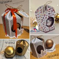 Kugel-Blüten-Box, Plotterdatei für weihnachtliche Kugelverpackung von senSEASONal, für Weihnachtskugeln mit 6cm und 8cm Bild 8