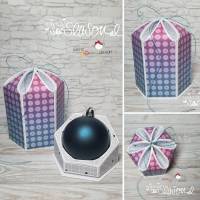 Kugel-Blüten-Box, Plotterdatei für weihnachtliche Kugelverpackung von senSEASONal, für Weihnachtskugeln mit 6cm und 8cm Bild 9