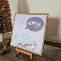 Weihnachtskarte - Robbe - Iglo - Warm Winter wishes Bild 3