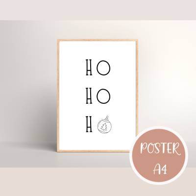 Weihnachtliches Poster zum Ausdrucken - Weihnachten, Weihnachtsdeko, Wandbild Download