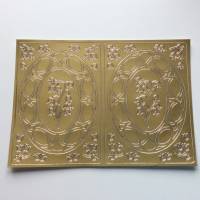 Sticker gold, Ovale mit Ornament, Maiglöckchen, selbstklebend, zum Kartenbasteln Bild 1