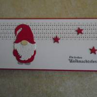 Gutschein Weihnachtsverpackung Wichtel Geldgeschenk  Weihnachten Konzertkarte Rot Verpackung Bild 1
