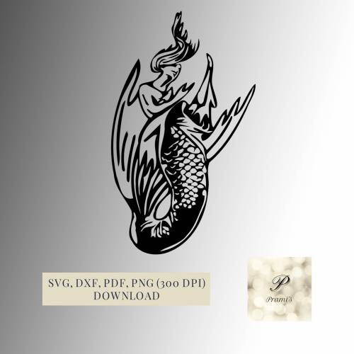 Plotterdatei Meerjungfrau SVG Datei für Cricut, Meerjungfrauen Design  Digital Download Meerjungfrauen Motiv