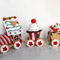 Candy-Weihnachtszug mit Beleuchtung Eisenbahn Zug Lokomotive  Deko Weihnachten Adventskalender Bild 1
