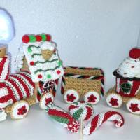 Candy-Weihnachtszug mit Beleuchtung Eisenbahn Zug Lokomotive  Deko Weihnachten Adventskalender Bild 6
