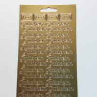 Sticker gold, Schriftzug Gutschein, selbstklebend, Gestalten von Karten und Gutscheinen Bild 2