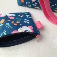 Kinder Umhänge-Tasche Einhorn blau-pink mit kleinem Geldbeutel-Täschchen Bild 3