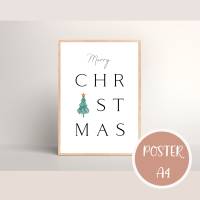 Weihnachtliches Poster zum Ausdrucken - Weihnachten, Weihnachtsdeko, Wandbild Download Bild 1
