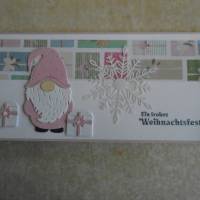Gutschein Weihnachtsverpackung Geldgeschenk  Weihnachten Konzertkarte Rosa Verpackung Wichtel Bild 1