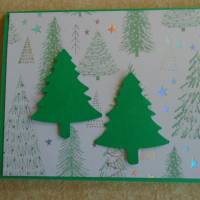 Gutschein Weihnachtsverpackung Geldgeschenk  Weihnachten Konzertkarte Grün Verpackung  Tannenbaum Bild 2