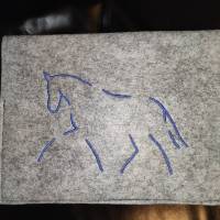 RESERVIERT Equidenpass Tasche - Pferdepass Tasche Dressur - Schicke Hülle für den Pferdepass Bild 1