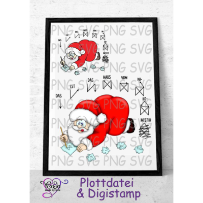 Plotterdatei und Digistamp "Nikolaushaus" SVG, DXF, PNG