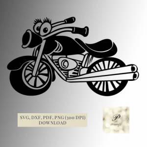 Plotterdatei Motorrad SVG Datei für Cricut, lustiges Motorrad Design  Digital Download für  Bastel- und Plotterprojekte Bild 1