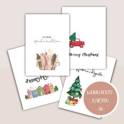 Weihnachtskarten als druckbare Karten