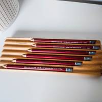 Stiftehalter aus Holz | Schreibtisch Organisation für Stifte | Stiftablage für Büro Bild 4