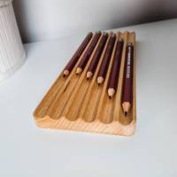 Stiftehalter aus Holz | Schreibtisch Organisation für Stifte | Stiftablage für Büro Bild 5
